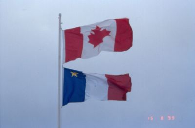 Bandiere canadese ed acadiana
